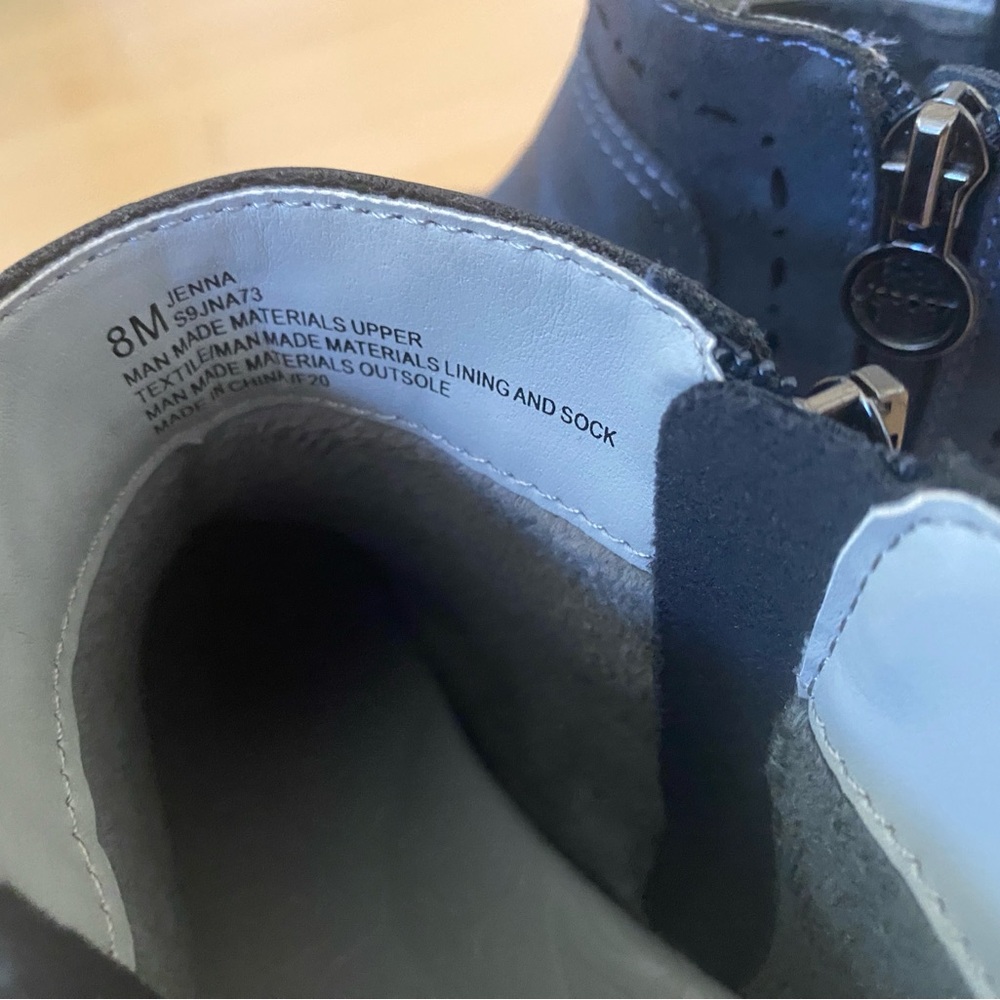 JSport by Jambu Jenna Memory Foam Navy Blue Ankle Boots Side Zippers - Picture 8 of 9